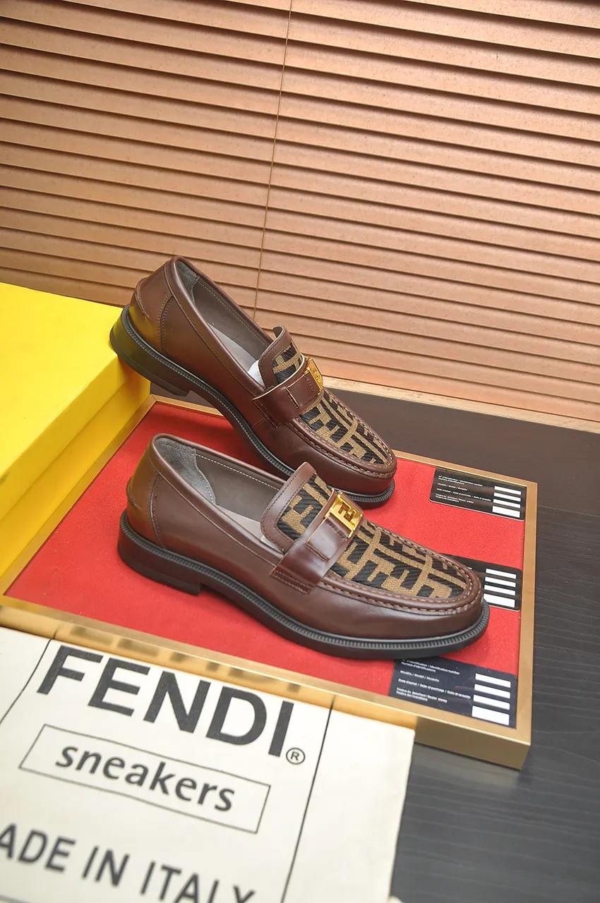 Men's shoes 💰500💶 [FENDI] The latest high-end men's shoes in Hong Kong! Original quality. The upper is made of imported cowhide material and cowhide lining! Super comfortable on the foot, original wear-resistant outsole, luxurious, fashionable, casual and versatile! Size: 38-45 (45 customized)